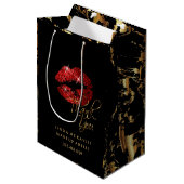 Red Glitter Lipstick en Gold Marble - Hartelijk da Medium Cadeauzakje (Voorkant Gekanteld)