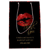 Red Glitter Lipstick en Luipaard - Dank u wel Medium Cadeauzakje (Voorkant)