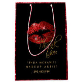 Red Glitter Lipstick en Red Texture - Hartelijk da Medium Cadeauzakje (Voorkant)