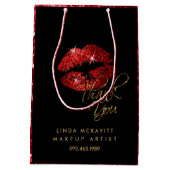 Red Glitter Lipstick en Red Texture - Hartelijk da Medium Cadeauzakje (Achterkant)