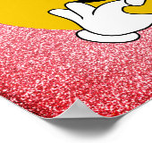 Red Glitter Love Heart Emoji Poster (Hoek)