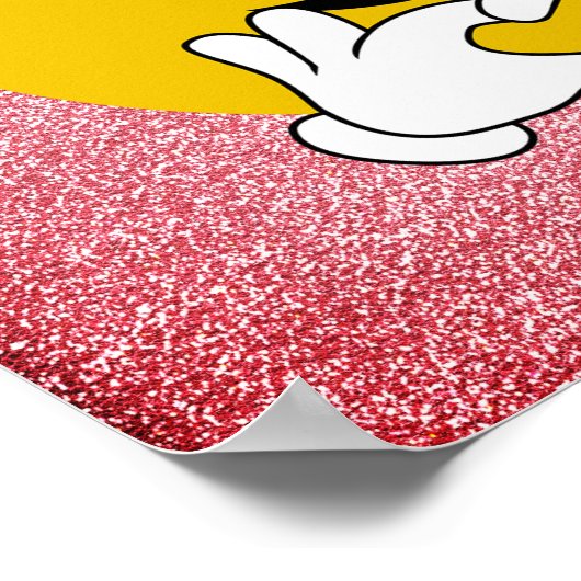 Red Glitter Love Heart Emoji Poster (Hoek)