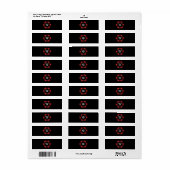 Red Glitter Monogram Poker Chip Casino Sigaar Etiket (Full Sheet)