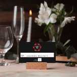 Red Glitter Monogram Poker Chip Casino Wedding Plaatskaartje<br><div class="desc">Vier in stijl met deze stijlvolle en zeer trendy trouwplaatskaarten. Het ontwerp is gemakkelijk te personaliseren met uw speciale evenementenbewoording en uw gasten zullen blij zijn wanneer ze deze fantastische plaatskaarten zien. Overeenkomende bruidsartikelen zijn te vinden in het collectie.</div>