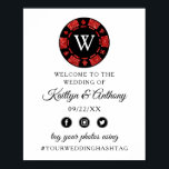 Red Glitter Monogram Poker Chip Casino Wedding Poster<br><div class="desc">Viel in stijl met dit moderne en zeer trendy trouwwelkomstteken. Dit ontwerp is gemakkelijk te personaliseren met uw speciale gebeurtenisformulering en uw gasten zullen enthousiast zijn wanneer zij dit geweldige teken zien. Overeenkomende objecten zijn te vinden in het collectie.</div>