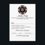 Red Glitter Monogram Poker Chip Casino Wedding RSVP Kaartje<br><div class="desc">Viel in stijl met dit trendy casino,  de zogenaamde trouwantwoordkaarten. Het ontwerp is gemakkelijk te personaliseren met je eigen formulering en je familie en vrienden zullen enthousiast zijn als ze deze geweldige bruiloftsbestendige RSVP's ontvangen.</div>