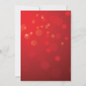 Red Glitter Ornament Holiday Party Invitation Kaart (Achterkant)