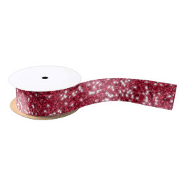 Red Glitter Pattern kijk-like Satijnen Lint