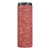 Red Glitter Pink Love Joy Butterflies Thermosbeker (Achterkant)