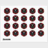 Red Glitter Poker Chip Casino Weddenschap Ronde Sticker (Vel)