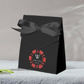 Red Glitter Poker Chip Casino Wedding Bedankdoosjes