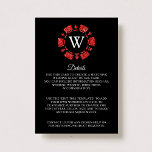 Red Glitter Poker Chip Casino Wedding Detail Informatiekaartje<br><div class="desc">Viel in stijl met dit trendy casino met de trouwdetailkaarten. Het ontwerp is gemakkelijk te personaliseren met je eigen formulering en je familie en vrienden zullen enthousiast zijn als ze deze geweldige bruiloft-insteekkaarten ontvangen.</div>