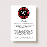 Red Glitter Poker Chip Casino Wedding Detail Informatiekaartje<br><div class="desc">Viel in stijl met dit trendy casino met de trouwdetailkaarten. Het ontwerp is gemakkelijk te personaliseren met je eigen formulering en je familie en vrienden zullen enthousiast zijn als ze deze geweldige bruiloft-insteekkaarten ontvangen.</div>