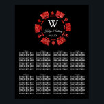Red Glitter Poker Chip Casino Wedding Poster<br><div class="desc">Vier in stijl met deze trendy weddingstoelenkaart. Het ontwerp is gemakkelijk te personaliseren met uw eigen formulering en uw familie en vrienden zullen blij zijn wanneer ze dit fantastische huwelijkstafelplan zien. Overeenkomende bruidsartikelen zijn te vinden in het collectie.</div>
