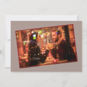 Red Glitter Script Bah Humbug-kerstkaart (Achterkant)