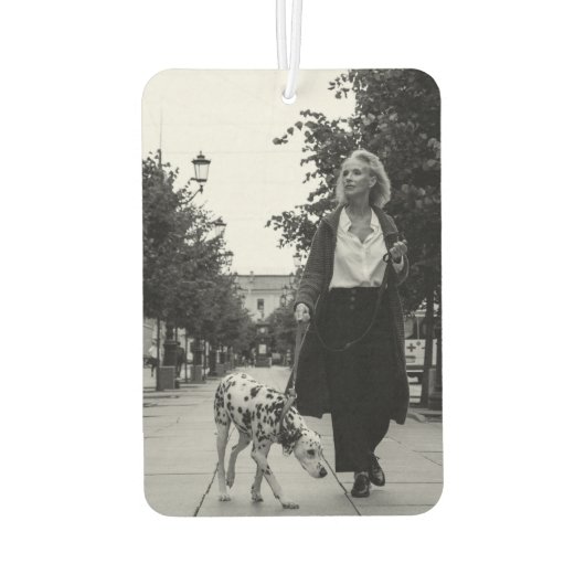 Red Glitter Script Elegant Photo Kerstmis Luchtverfrisser (Achterkant)