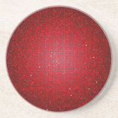 Red Glitter Sequin Disco Glitz Pattern Onderzetter (Voorkant)