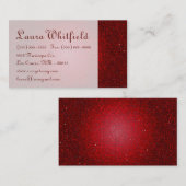 Red Glitter Sequin Disco Glitz Visitekaartje (Voorkant / Achterkant)