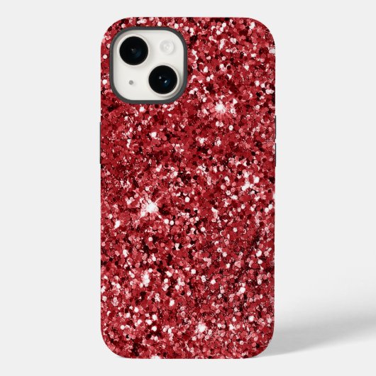 Red Glitter Sparkle Case-Mate iPhone Case (Achterkant)