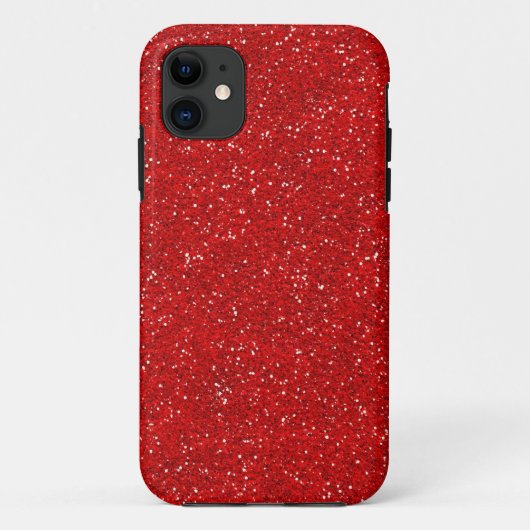 Red Glitter Sparkle Graphic Art Pattern Design Case-Mate iPhone Case (Achterkant)