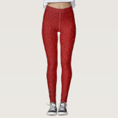 Red Glitter Sparkle Leggings (Voorkant)