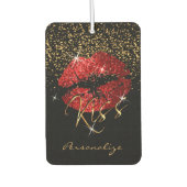 Red Glitter Sparkle Lips Luchtverfrisser (Voorkant)