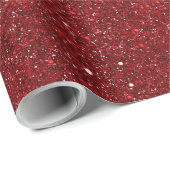 Red Glitter Sparkle Wrapping Paper Cadeaupapier (Rol Hoek)