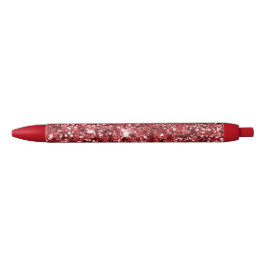 Red Glitter Sparkle Zwarte Inkt Pen
