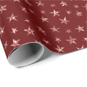 Red Glitter Stars Cadeaupapier (Rol Hoek)