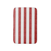 Red Glitter Stripes Badmat (Voorkant Verticaal)