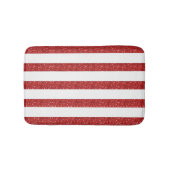 Red Glitter Stripes Badmat (Voorkant)
