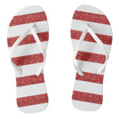 Red Glitter Stripes Teenslippers (Voetbed)
