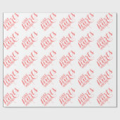 Red Glitter Text Love Hures Soms Pattern Cadeaupapier (Vlak)