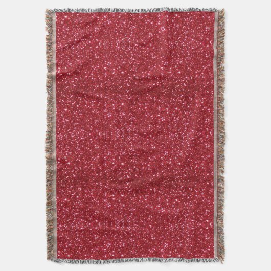 Red Glitter Throw Blanket Deken (Voorkant Verticaal)