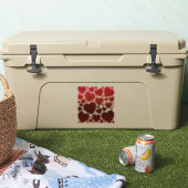 Red Glitter Valentijnsdag Hearts Love Couples Sticker (Koeler)