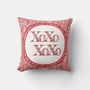 Red Glitter XOXO Kussen
