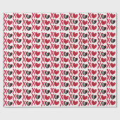 Red Glitter XOXO Photo Valentijnsdag Cadeaupapier (Vlak)
