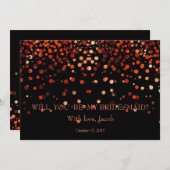 Red Glitter zal je mijn uitnodiging zijn. (Voorkant / Achterkant)