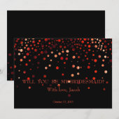 Red Glitter zal je mijn uitnodiging zijn. (Voorkant / Achterkant)