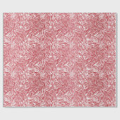 Red Glittered Zebra Print Wrapping Paper Cadeaupapier (Vlak)