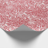 Red Glittered Zebra Print Wrapping Paper Cadeaupapier (Hoek)
