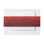 Red Glitz Belly Band Uitnodigingen Wikkel (Voorkant Voorbeeld)