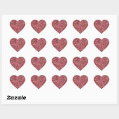 Red Glitz Glitter Hart Sticker (Vel)
