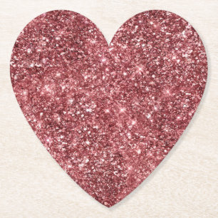 Red Glitz Glitter Kartonnen Onderzetters