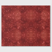 Red Glitzy Chic Glam Sparkle Cadeaupapier (Vlak)