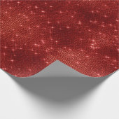 Red Glitzy Chic Glam Sparkle Cadeaupapier (Hoek)