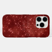 Red Glitzy Chic Glam Sparkle Case-Mate iPhone Case (Achterkant (horizontaal))