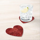 Red Glitzy Chic Glam Sparkle Kartonnen Onderzetters (Insitu)