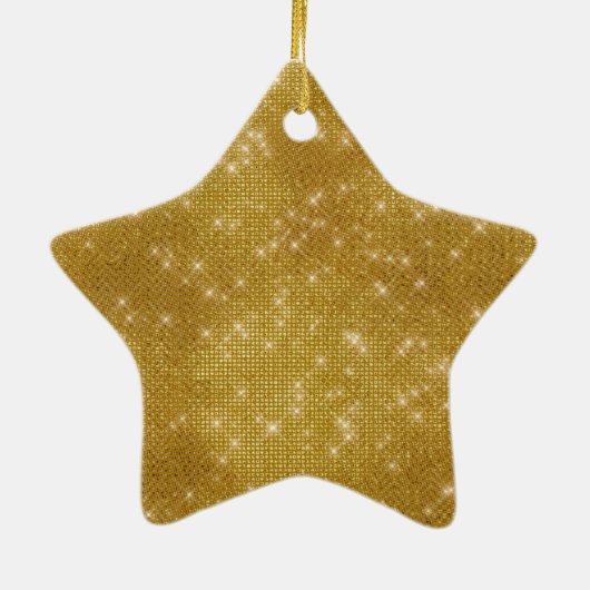 Red Glitzy Chic Glam Sparkle Keramisch Ornament (Achterkant)