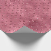 Red Glitzy Glitter Hearts Cadeaupapier (Hoek)